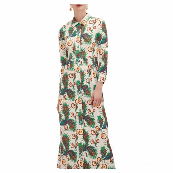 Maje Dresses & Skirts - HP🎉MAJE rawai floral long printed shirt dress NWT